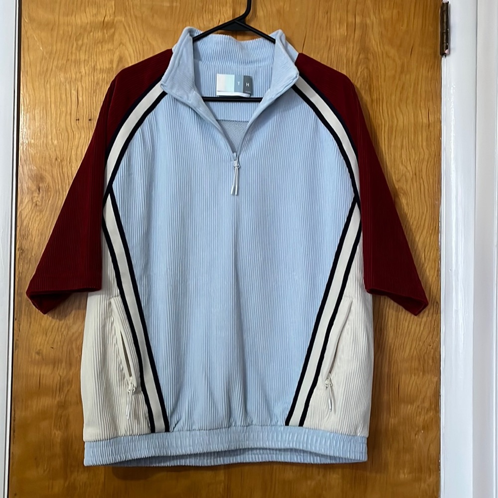 Kith linden red white and blue retro quarter zip. Never worn.